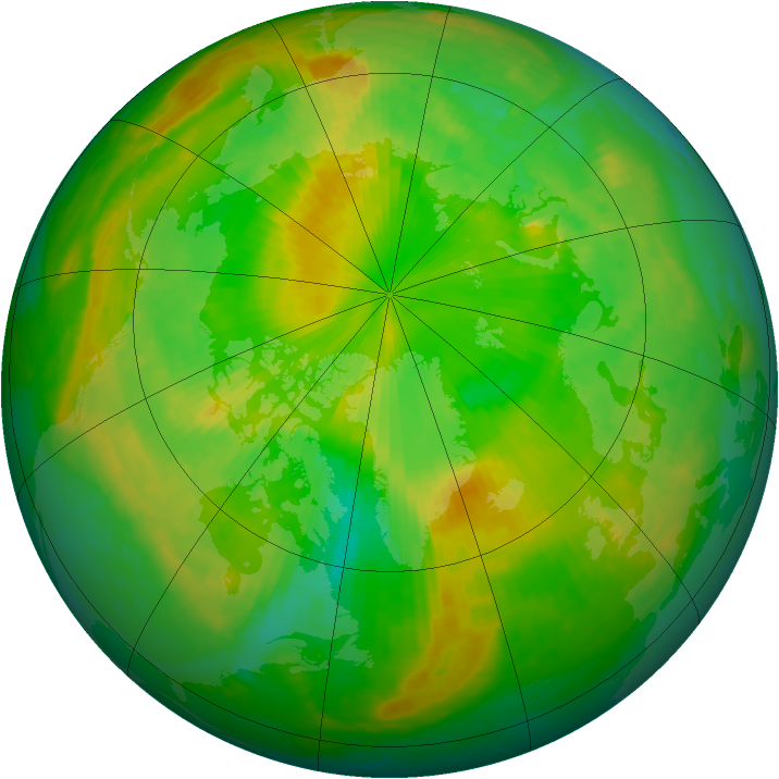 Arctic ozone map for 17 June 2001